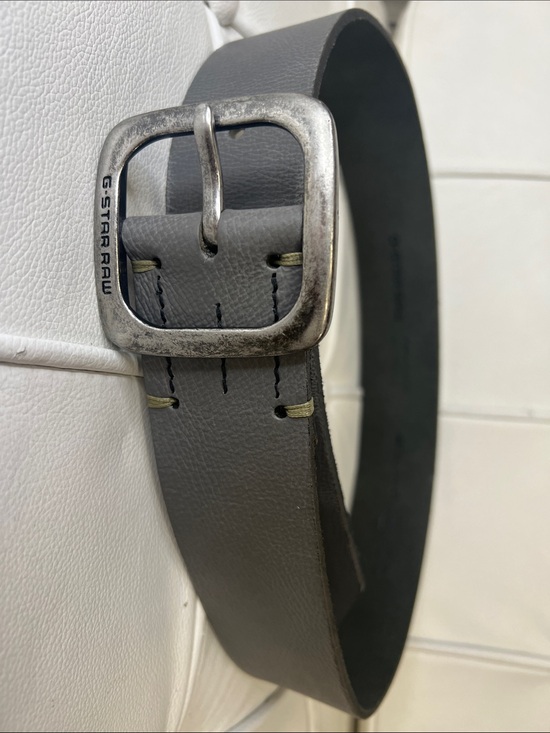 G-Star Other - G-Star Gray Leather Belt with Distressed Metal Buckle